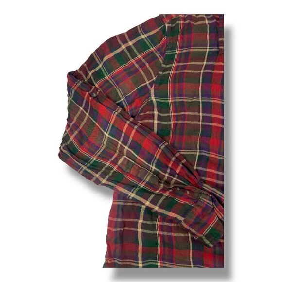 Lauren Ralph Lauren Plaid Blouse Top Size Extra Large - Picture 3 of 6